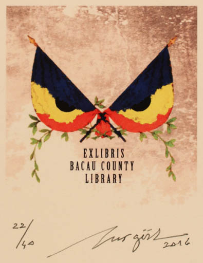 Exlibris by Nurgül Arikan from Turkey for Bacau County Library - 