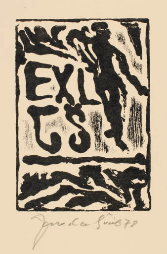 Exlibris by Jaroslav Svab from Czech Republic for ? J. S. - Abstract Monogram 