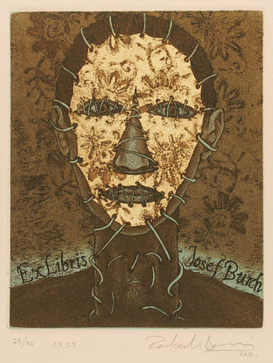 Exlibris by Rakesh Bani from Indien for Josef Burch - 