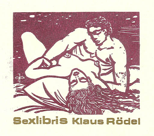 Exlibris by Janus Benedyktowicz from Poland for Klaus Rödel - Erotica 