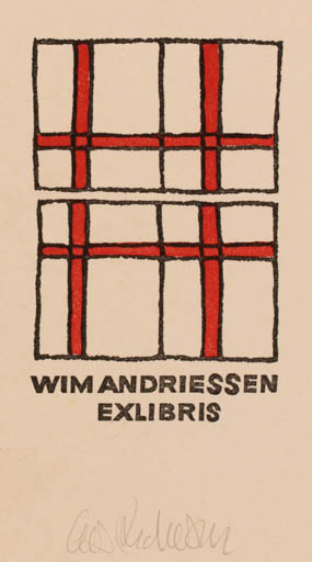 Exlibris by Cees Andriessen from Netherland for Wim Andriessen - Abstract 