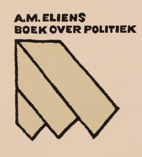 Exlibris by Cees Andriessen from Netherland for A.M.Eliens Boek Over Politik - Abstract 