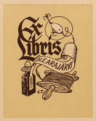 Exlibris by Erkki Tanttu from Finland for H. E. Arajärvi - 