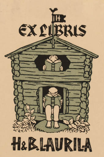 Exlibris by Erkki Tanttu from Finland for H & B Laurila - Book 