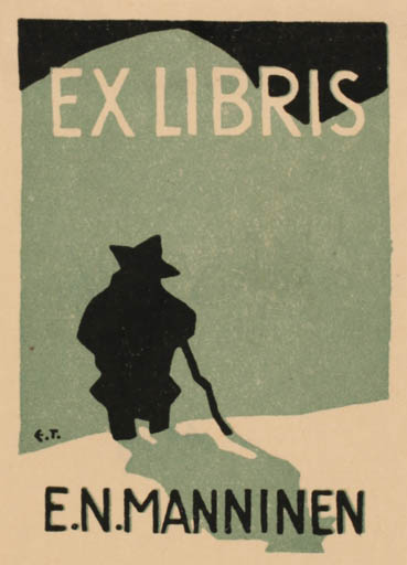 Exlibris by Erkki Tanttu from Finland for E. N. Manninen - Man 