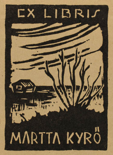 Exlibris by Pekka Törmä from Finland for Martta Kyrö - 