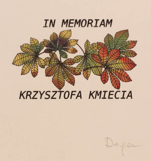 Exlibris by Dagmara Dragan from Poland for Krzyjztofa Kmiecia - Flora 