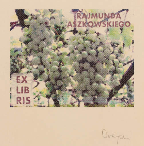 Exlibris by Dagmara Dragan from Poland for Rajmunda Aszkowskiego - Wine 