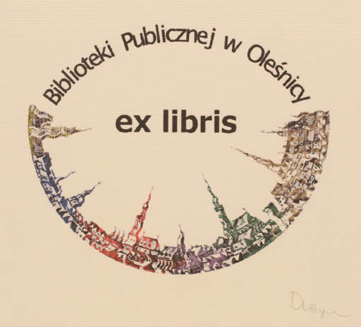 Exlibris by Dagmara Dragan from Poland for Biblioteka Publiczan w Olesnicy - City 