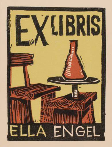 Exlibris by Mogens Eilertsen from Denmark for Ella Engel - 