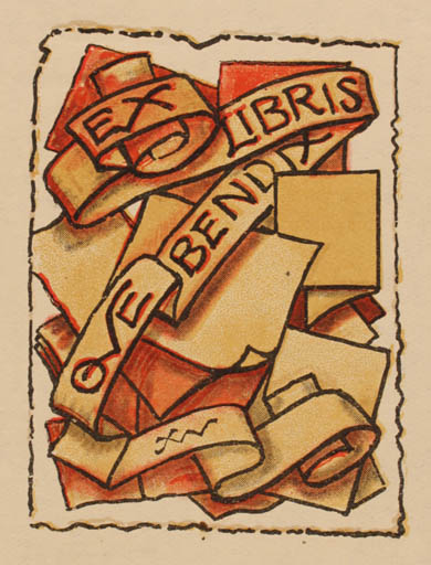 Exlibris by Siegfried Wagner from Denmark for Ove Bendix - Abstract 