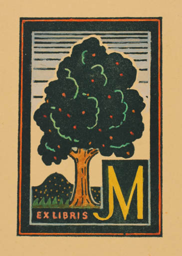 Exlibris by B. Vrbka from Czech Republic for ? J. M. - Flora Tree 