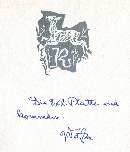 Exlibris by Jaroslav Vodrazka from Czechoslovakia for Klaus Rödel - Fauna 