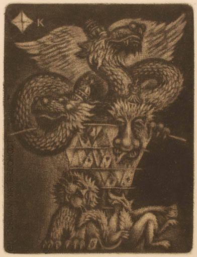 Exlibris by Vladimir Vereschagin from Russia for Jos van Waterschoot - Fable Animal Fauna 