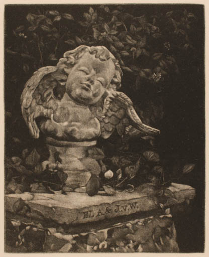 Exlibris by ? Man Zhuang from China for ? Agaath & Jos Van Waterschoot - Child Angel Flora Art 