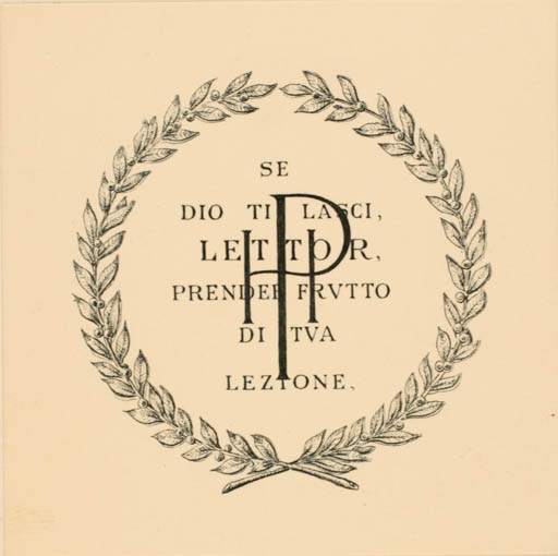 Exlibris by ? Unbekannt from Czech Republic for ? H. P. - Monogram Text/Writing 