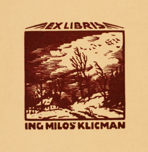 Exlibris by ? Unbekannt from Czech Republic for Ing. Milos Klicman - Scenery/Landscape 