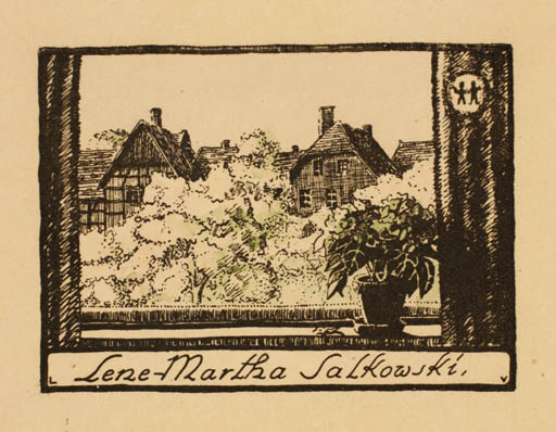 Exlibris by ? Unbekannt from Czech Republic for Lene-Martha Salkowski - City 