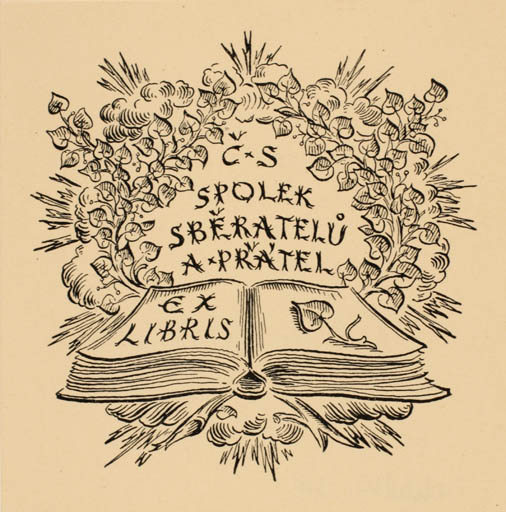 Exlibris by ? Unbekannt from Czech Republic for ? Spolek Sberatelu a Pratel - Flower Book Flora 