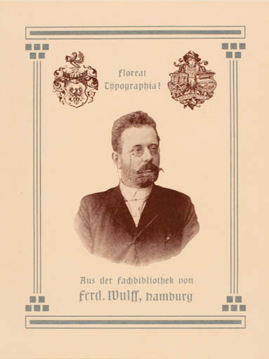 Exlibris by ? Unbekannt from Czech Republic for Ferd. Wulff - Man Portrait 