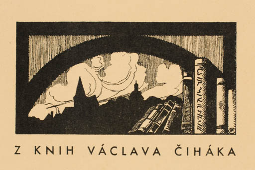 Exlibris by ? Unbekannt from Czech Republic for Vaclava Cuihaka - Book City 