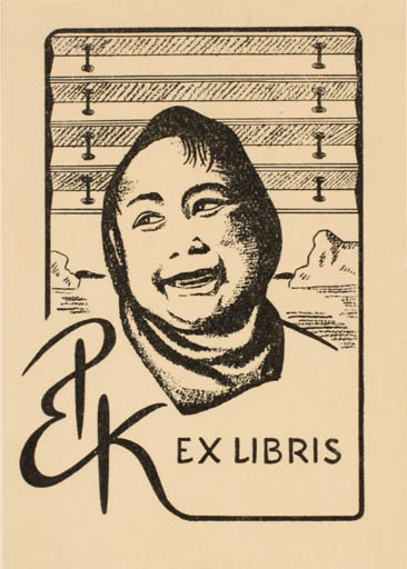 Exlibris by ? Unbekannt from Czech Republic for ? E. P. K. - Monogram Portrait 