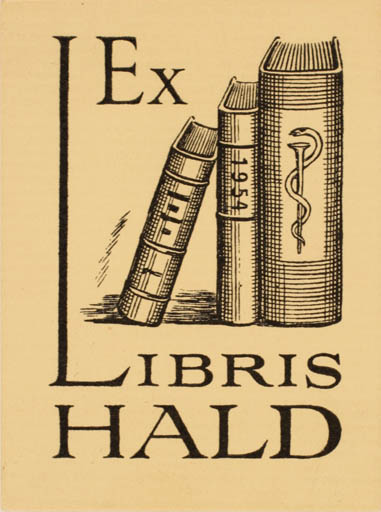 Exlibris by ? Unbekannt from Czech Republic for ? Hald - Book Medicine 