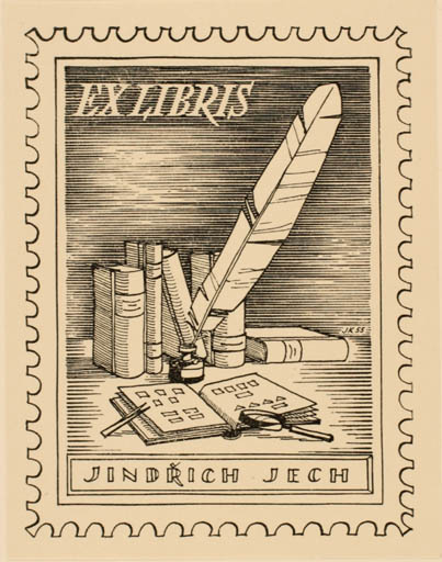 Exlibris by ? Unbekannt from Czech Republic for Jindrich Jech - Book Interior Hobby 