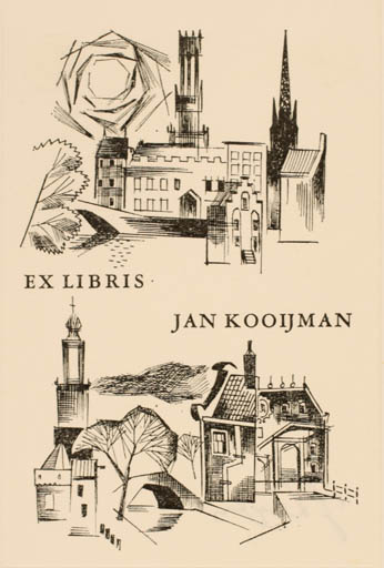Exlibris by ? Unbekannt from Czech Republic for Jan Koojman - Architecture City 