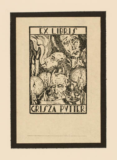 Exlibris by ? Unbekannt from Czech Republic for Grisza Putter - Man Portrait 