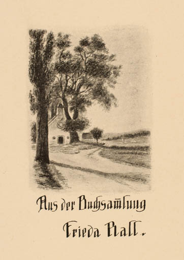 Exlibris by ? Unbekannt from Czech Republic for Frieda Rall - Scenery/Landscape 