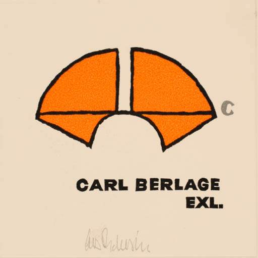 Exlibris by Cees Andriessen from Netherland for Carl Berlage - Abstract 