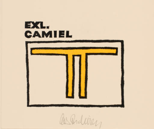 Exlibris by Cees Andriessen from Netherland for ? Camiel - Abstract 