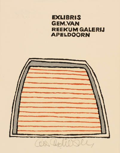 Exlibris by Cees Andriessen from Netherland for ? Reekum Galerij Apeldoorn - Abstract 