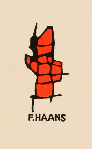 Exlibris by Cees Andriessen from Netherland for Frits Haans - Abstract 