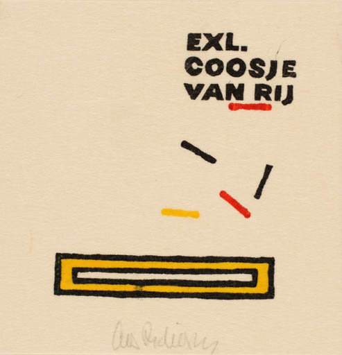 Exlibris by Cees Andriessen from Netherland for Coosje van Rij - Abstract 