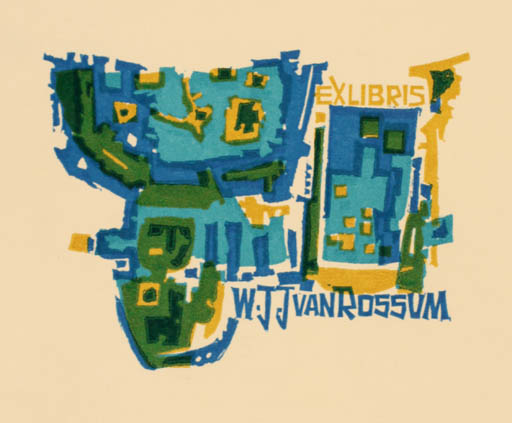 Exlibris by Jan Battermann from Netherland for W. J. J. van Rossum - Abstract 