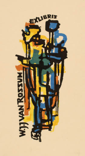 Exlibris by Jan Battermann from Netherland for W. J. J. van Rossum - Abstract 