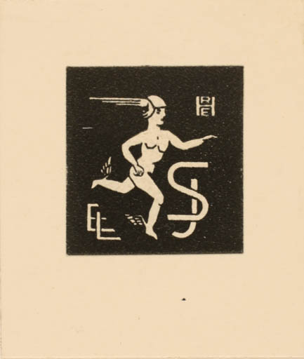 Exlibris by R. E. Hanrath from Netherland for ? J. S. - Hermes Mythology 