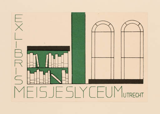 Exlibris by Joh. E. van Leeuwen from Netherland for ? Meisje Slyceum - Book Interior 