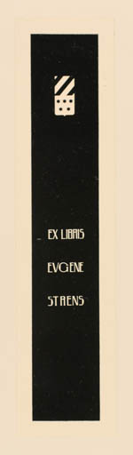 Exlibris by H. M. Wichers Wierdsma from Netherland for Eugene Strens - Heraldry 