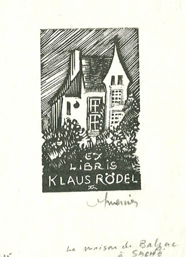 Exlibris by Jocelyn Mercier from France for Klaus Rödel - Architecture 