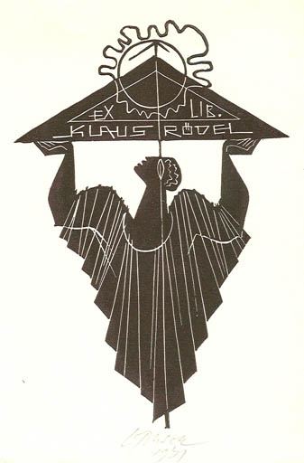 Exlibris by Ladislav Rusek from Czechoslovakia for Klaus Rödel - Classical antiquity 