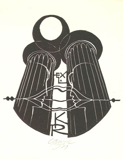 Exlibris by Ladislav Rusek from Czechoslovakia for Klaus Rödel - Classical antiquity 