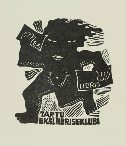 Exlibris by Jüri Arrak from Estonia for ? Tartu Eksliibris Klubi - Man 