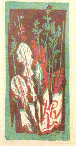 Exlibris by Jaroslav Vodrazka from Czechoslovakia for Klaus Rödel - Flower Flora 