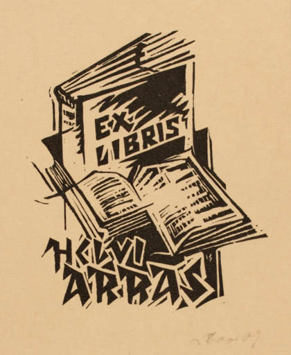 Exlibris by Leida Soom from Estonia for Helvi Arras - Book 