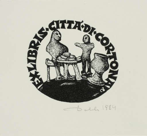 Exlibris by Zbigniew Dolatowski from Poland for ? Citta di Cortona - Art 