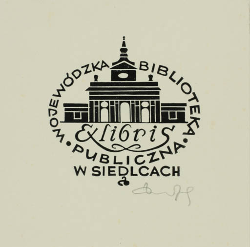 Exlibris by Zbigniew Dolatowski from Poland for ? Wojewodzkiej Biblioteki Publicznej w Siedlcach - Architecture 