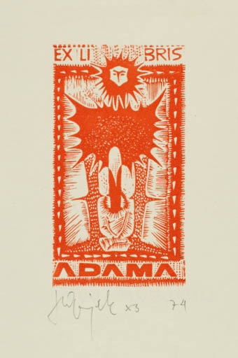 Exlibris by ? ? from Unknown for Zosi Adama - Abstract 